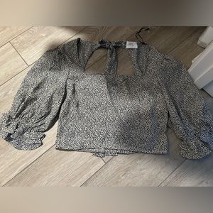 Black and White Blouse